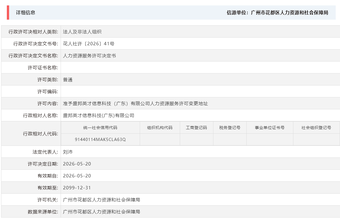 5.20准予盛邦英才信息科技（广东）有限公司人力资源服务许可变更地址.png