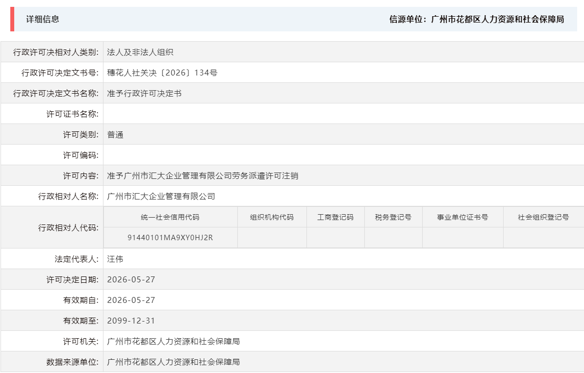 5.27准予广州市汇大企业管理有限公司劳务派遣许可注销.png