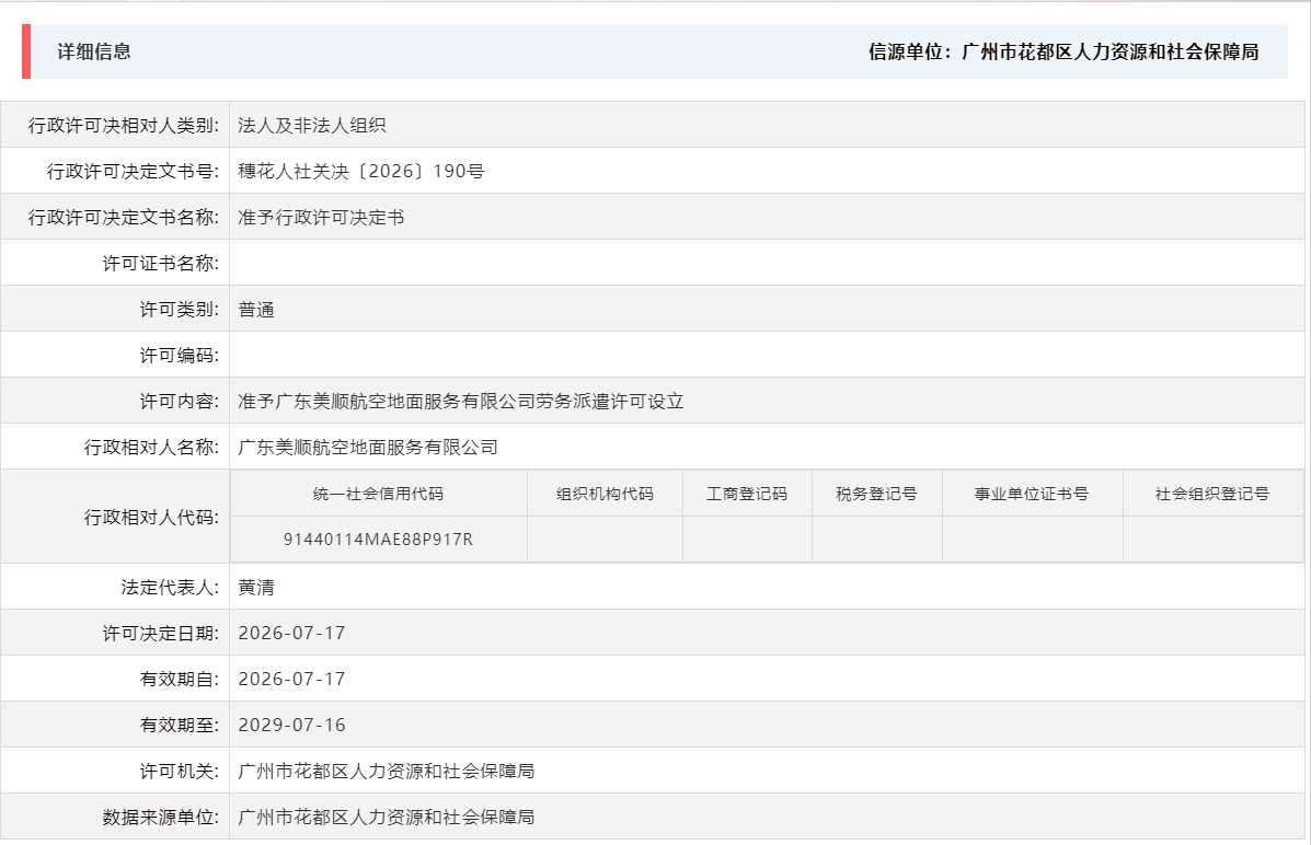7.17准予广东美顺航空地面服务有限公司劳务派遣许可设立.png